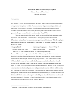 Atautsikkut: When two actions happen together Raigelee