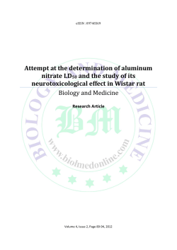 Determination of aluminum nitrate LD50 and the study of its