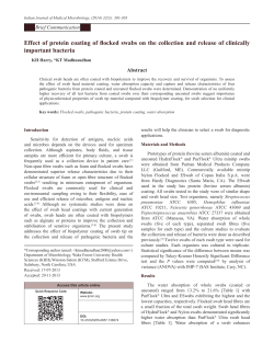 Effect of protein coating of flocked swabs on the collection and