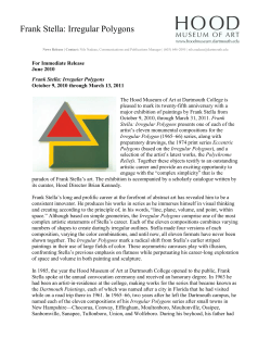 Frank Stella: Irregular Polygons - Hood Museum