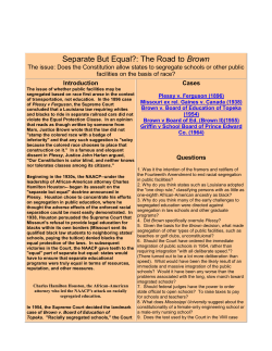 Separate But Equal?: The Road to Brown