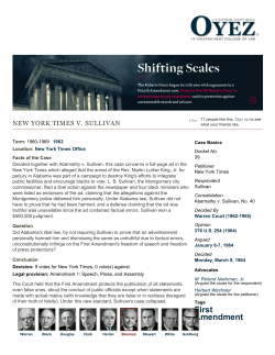 New York Times v. Sullivan | The Oyez Project at IIT Chicago