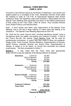 annual town meeting june 6, 2016 1
