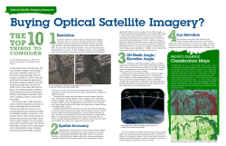 Buying Optical Satellite Ima ptical Satellite Imagery?