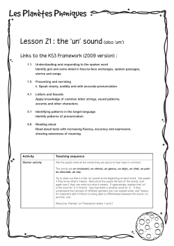 Lesson 21 la Planete un
