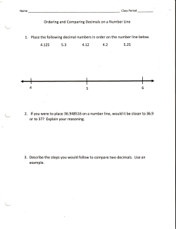 3. Describe the steps you would follow to compare two decimals