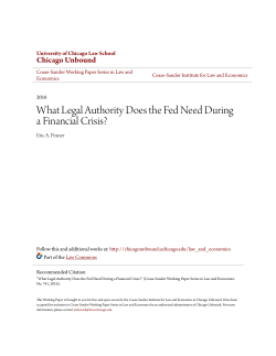 What Legal Authority Does the Fed Need During a Financial Crisis?
