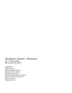 ARTSQUEST CENTER &ndash; WEDDINGS