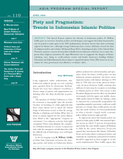 Piety and Pragmatism: Trends in Indonesian Islamic