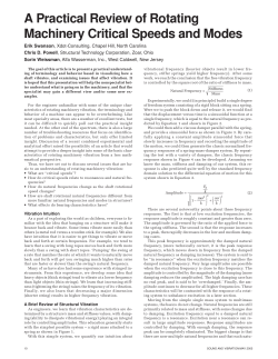 A Practical Review of Rotating Machinery Critical Speeds and Modes
