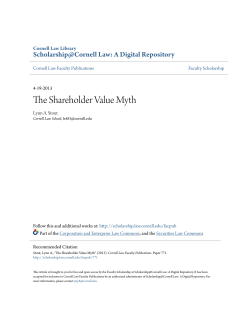 The Shareholder Value Myth