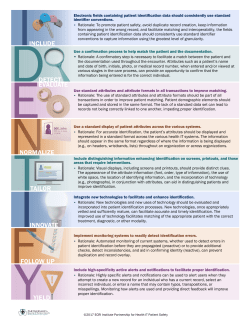 Eight safe practice recommendations