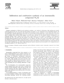 Infiltration and combustion synthesis of an intermetallic compound