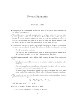 Forward Kinematics