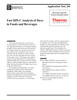 Fast HPLC Analysis of Dyes in Foods and Beverages