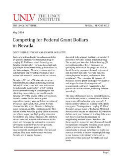 Competing for Federal Grant Dollars in Nevada