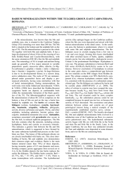 barium mineralization within the tulgheş group, east carpathians