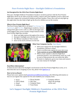 Pure Protein Night Race - Starlight Children`s Foundation Canada