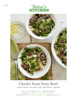Chuck`s Pasta Party Bowl