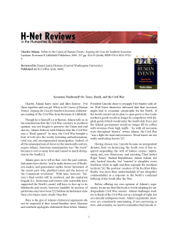 Secession Vindicated! Or, Taxes, Death, and the Civil War - H-Net