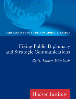 Fixing Public Diplomacy and Strategic Communications