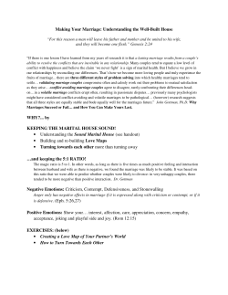 Making Your Marriage: Understanding the Well
