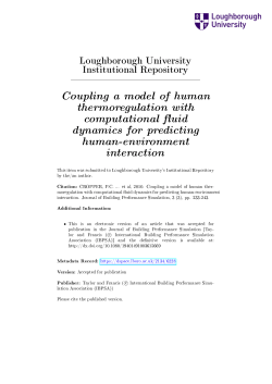 Coupling a model of human thermoregulation with computational