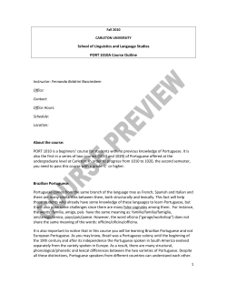 PORT 1010 - Carleton University