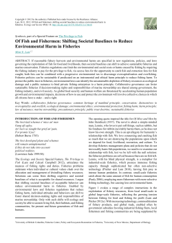 Of Fish and Fishermen: Shifting Societal Baselines to Reduce