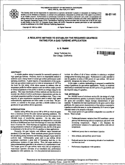 A Realistic Method to Establish the Required Gearbox Rating for a