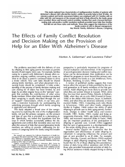 The Effects of Family Conflict Resolution and Decision Making on