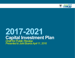2017-2021 Capital Investment Plan