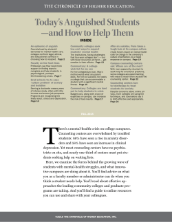 Today`s Anguished Students &mdash;and How to Help Them