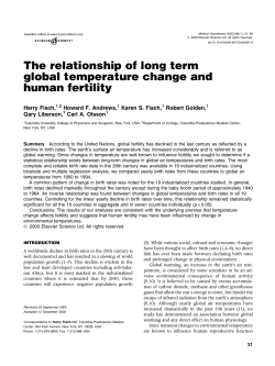 The relationship of long term global temperature