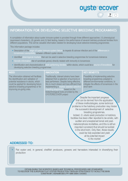 Information for developing selective breeding