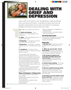 DeAling With grief AnD Depression