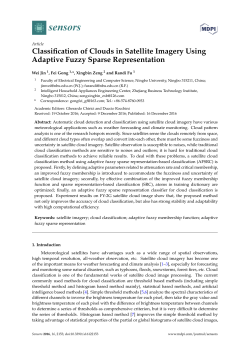 Classification of Clouds in Satellite Imagery Using Adaptive Fuzzy