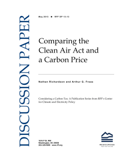 Comparing the Clean Air Act and a Carbon Price