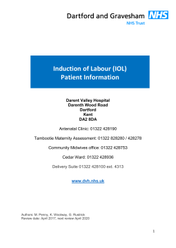 Induction of Labour (Inpatient)