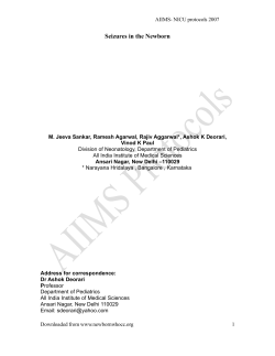 Seizures in the Newborn