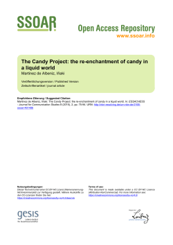 The Candy Project: the re-enchantment of candy in a liquid
