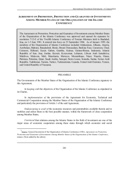 agreement on promotion, protection and guarantee of investments