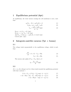 1 Equilibrium potential (6pt) 2 Integrate-and
