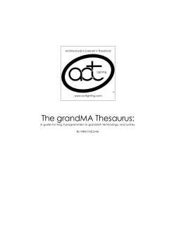 The grandMA Thesaurus: