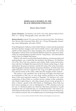 REBELLIOUS WOMEN IN THE BLACK FREEDOM STRUGGLE