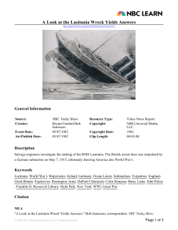 A Look at the Lusitania Wreck Yields Answers