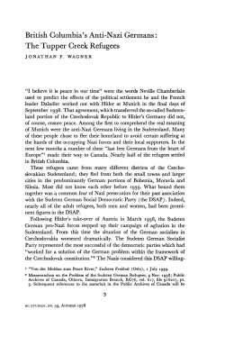 British Columbia`s Anti-Nazi Germans : The Tupper