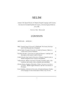 contents - Sociedad Espa&ntilde;ola de Lengua y Literatura Inglesa