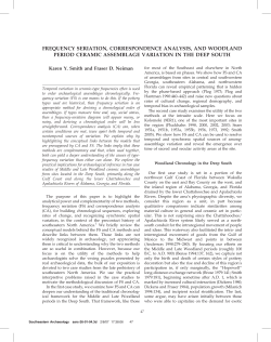 frequency seriation, correspondence analysis