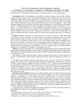 survival of halophiles at presence